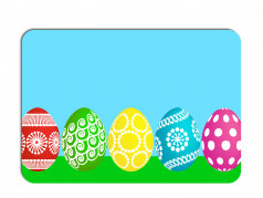 obrázek Velikonoční prostírání - 023, Malovaná vajíčka