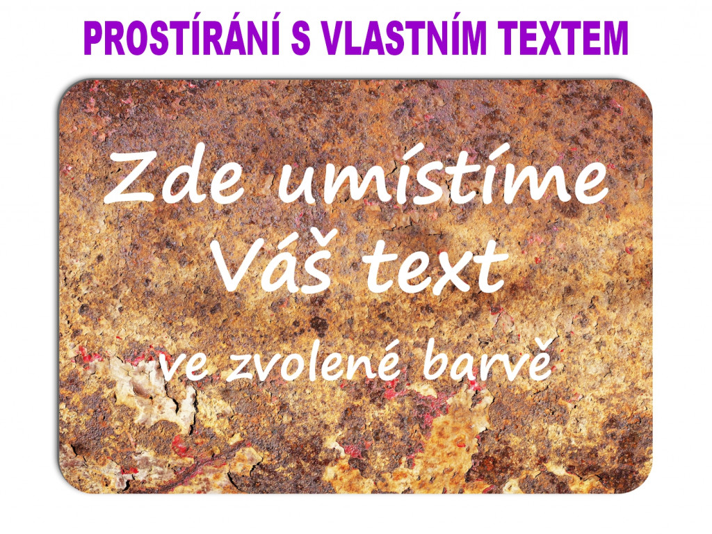 PokojovaDekorace.cz, Prostírání, Prostírání s vlastním textem-599, Grafika, 43x30cm