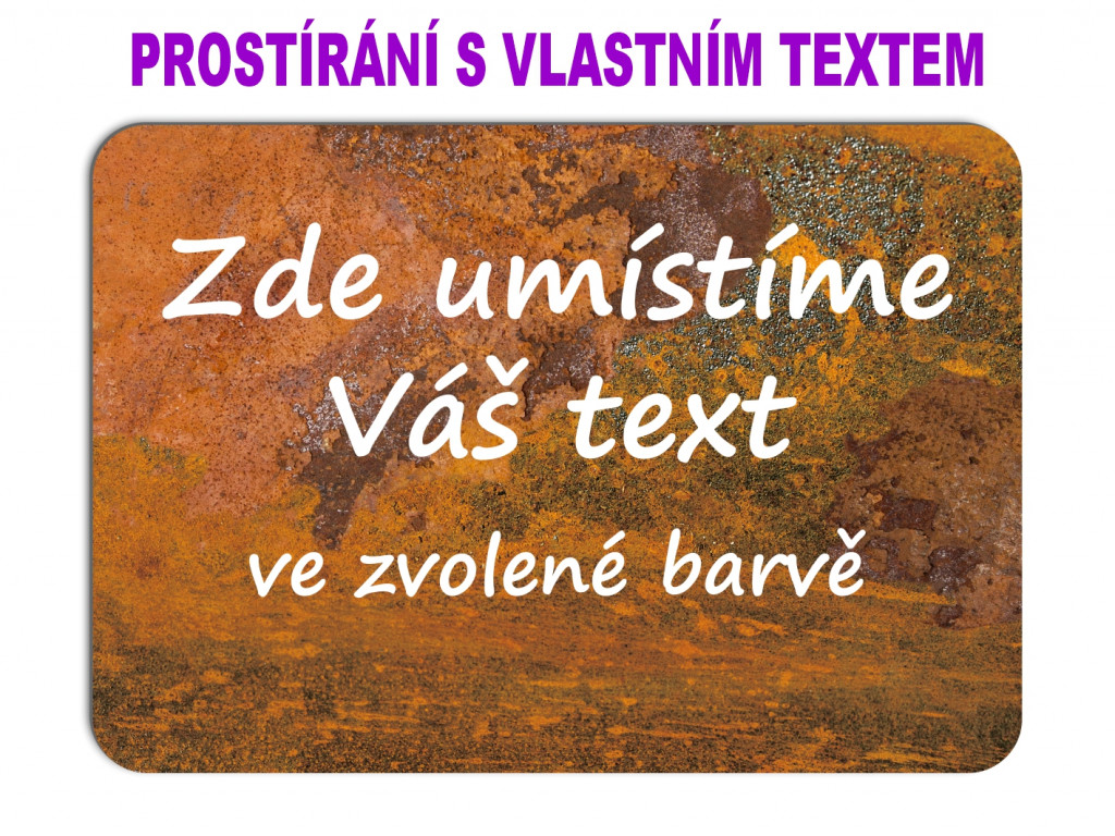 PokojovaDekorace.cz, Prostírání, Prostírání s vlastním textem-601, Grafika, 43x30cm