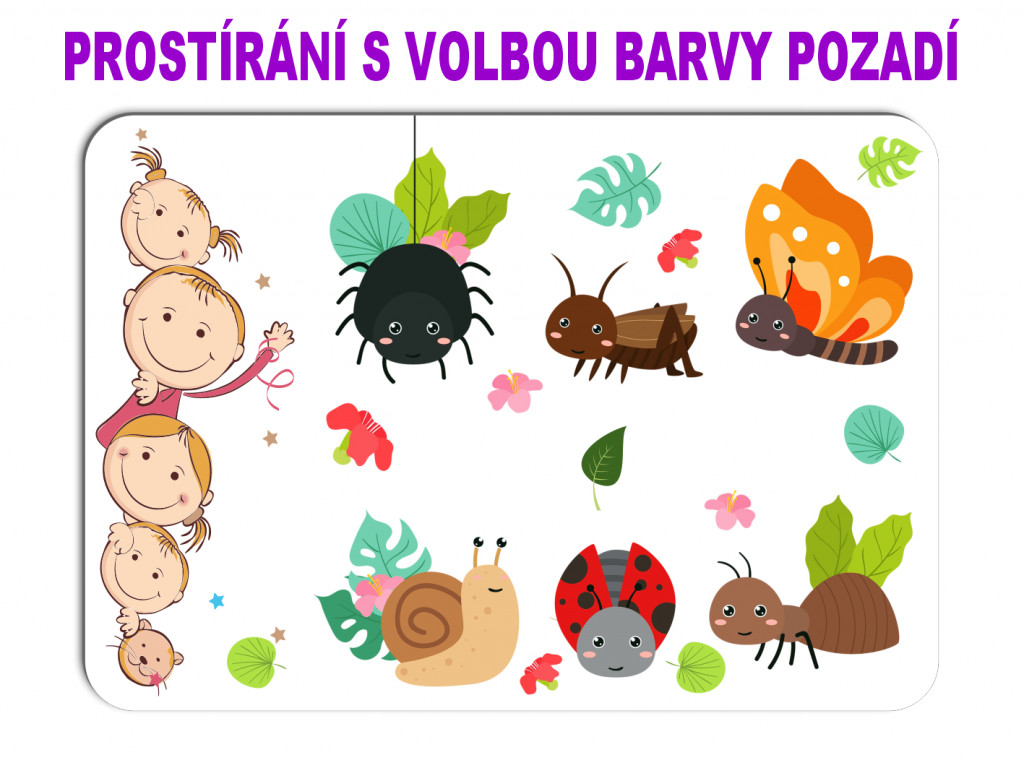 PokojovaDekorace.cz, Prostírání, Dětské prostírání - 078 Zvířátka, Grafika, 43x30cm