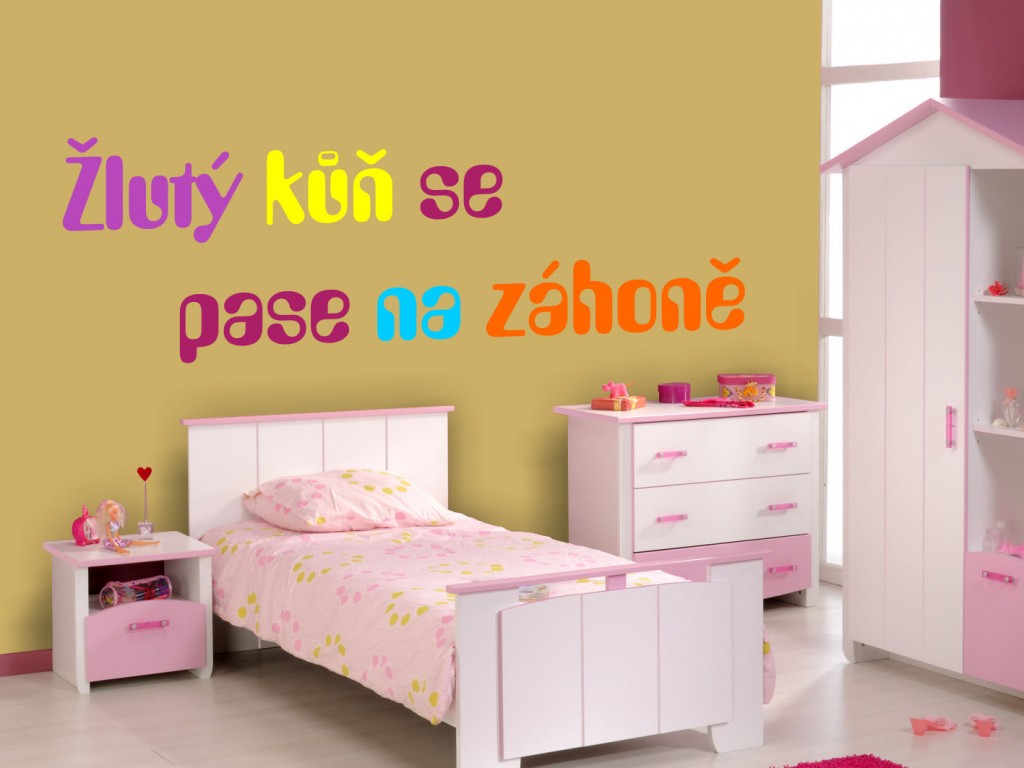 PokojovaDekorace.cz, Samolepky na zeď, Vlastni-text-02, bílá, 100x17 cm